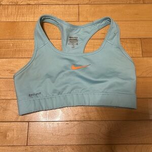 Nike Dri-FIT Sports Bra - Aqua and Orange